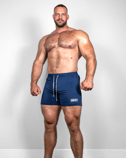 SQUATTING SHORTS – RETRO / AEGEAN BLUE
