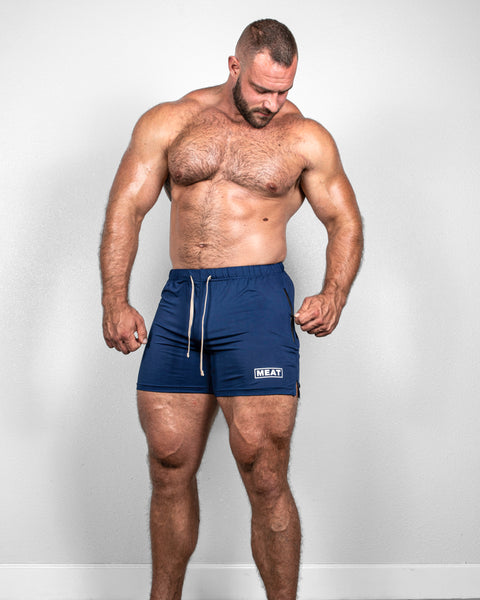 SQUATTING SHORTS – RETRO / AEGEAN BLUE