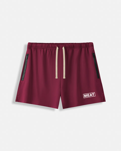 SQUATTING SHORTS – RETRO / BURGUNDY RED