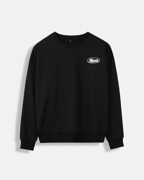 BOXY CREWNECK SWEATSHIRT – MOTORS / BLACK