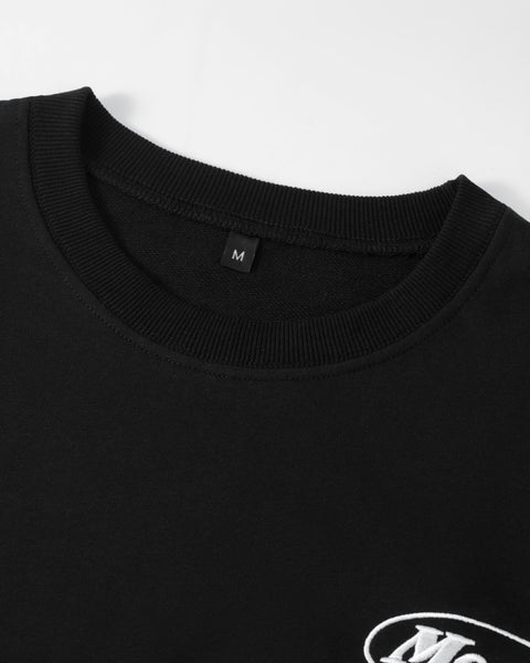BOXY CREWNECK SWEATSHIRT – MOTORS / BLACK
