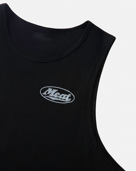 LOOSEFIT MUSCLE TANK – MOTORS / BLACK
