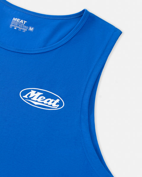 LOOSEFIT MUSCLE TANK – MOTORS / LAPIS BLUE