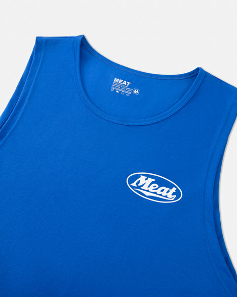LOOSEFIT MUSCLE TANK – MOTORS / LAPIS BLUE