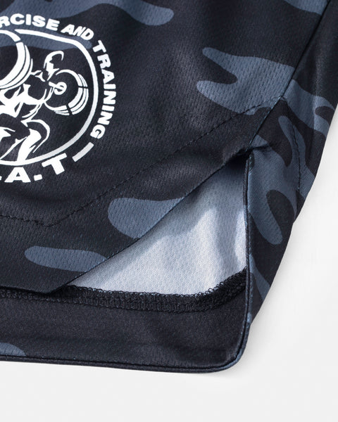 LIFTING SHORTS – PRINT / CAMO BLACK