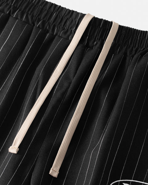 TAPERED JOGGERS – MOTORS / PINSTRIPE BLACK