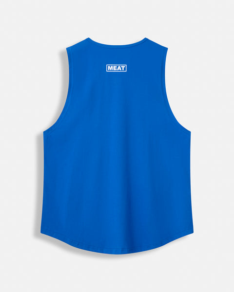 LOOSEFIT MUSCLE TANK – MOTORS / LAPIS BLUE
