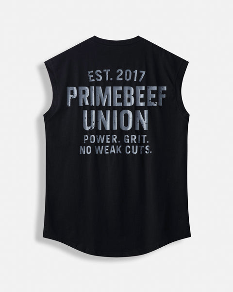 CUTOFF MUSCLE TEE - UNION / BLACK