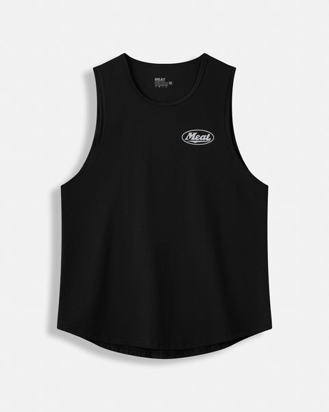 LOOSEFIT MUSCLE TANK – MOTORS / BLACK