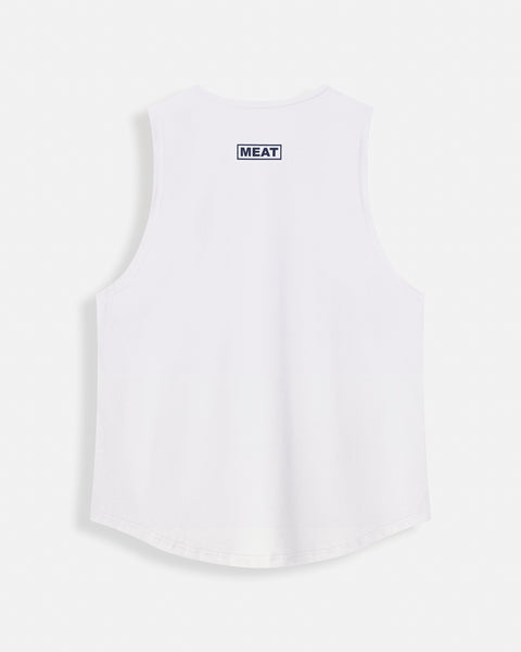 LOOSEFIT MUSCLE TANK – STATE / WHITE