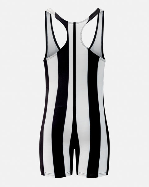 POWERLIFTING SINGLET – MOTORS / STRIPE WHITEBLACK