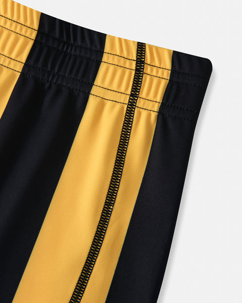MUSCLE SHORTS – MOTORS / STRIPE YELLOWBLACK