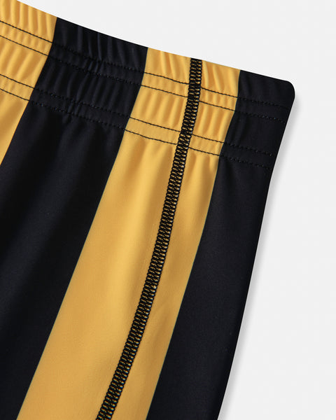 MUSCLE SHORTS – MOTORS / STRIPE YELLOWBLACK
