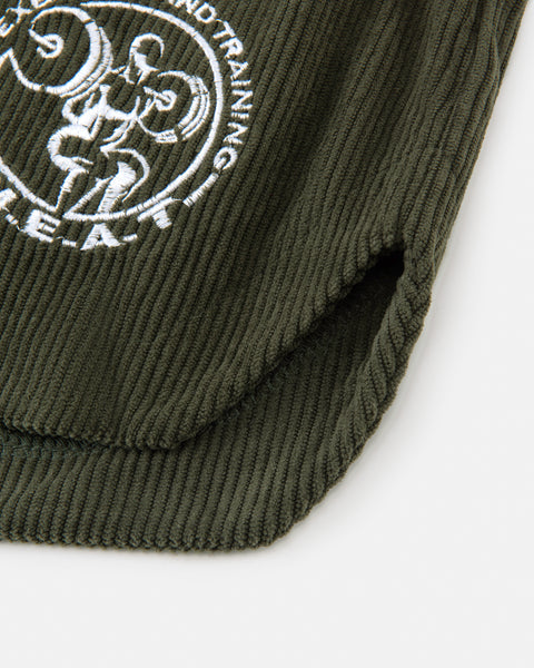 LIFTING SHORTS – CORDUROY / OLIVE GREEN
