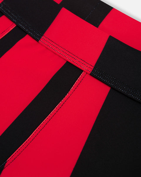 BODYBUILDING SHORTS – MOTORS / STRIPE REDBLACK