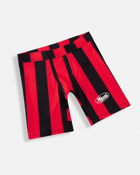 BODYBUILDING SHORTS – MOTORS / STRIPE REDBLACK