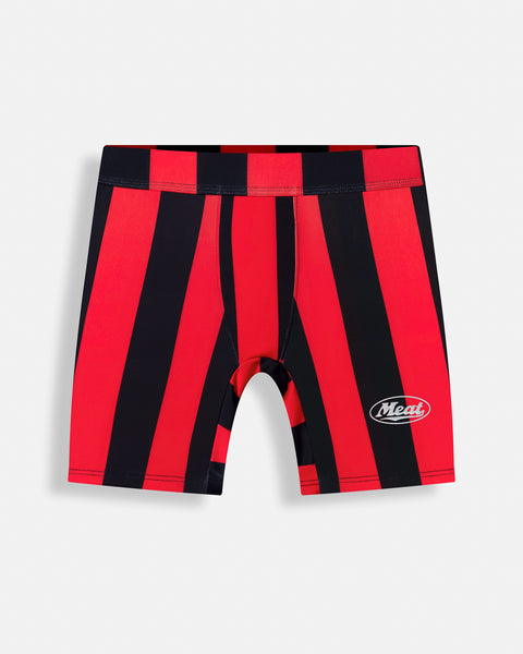 BODYBUILDING SHORTS – MOTORS / STRIPE REDBLACK