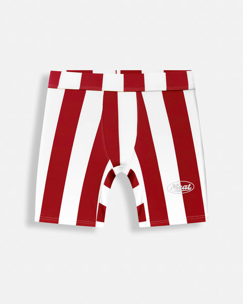BODYBUILDING SHORTS – MOTORS / STRIPE RED