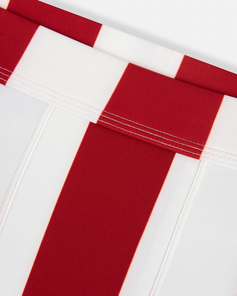 BODYBUILDING SHORTS – MOTORS / STRIPE RED