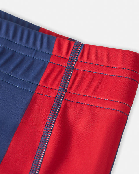 MUSCLE SHORTS – MOTORS / STRIPE REDBLUE