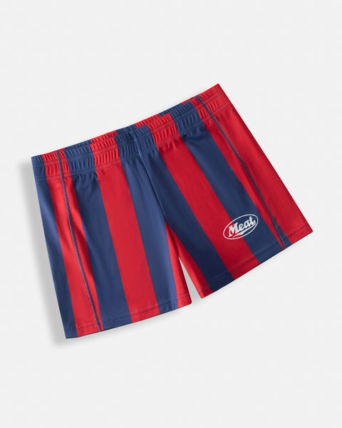 MUSCLE SHORTS – MOTORS / STRIPE REDBLUE