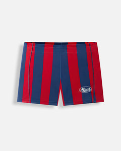 MUSCLE SHORTS – MOTORS / STRIPE REDBLUE – MEAT® SPORTSWEAR