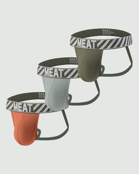 THREE (3) PACK TRAINING JOCKSTRAPS – RIBBED / CTT