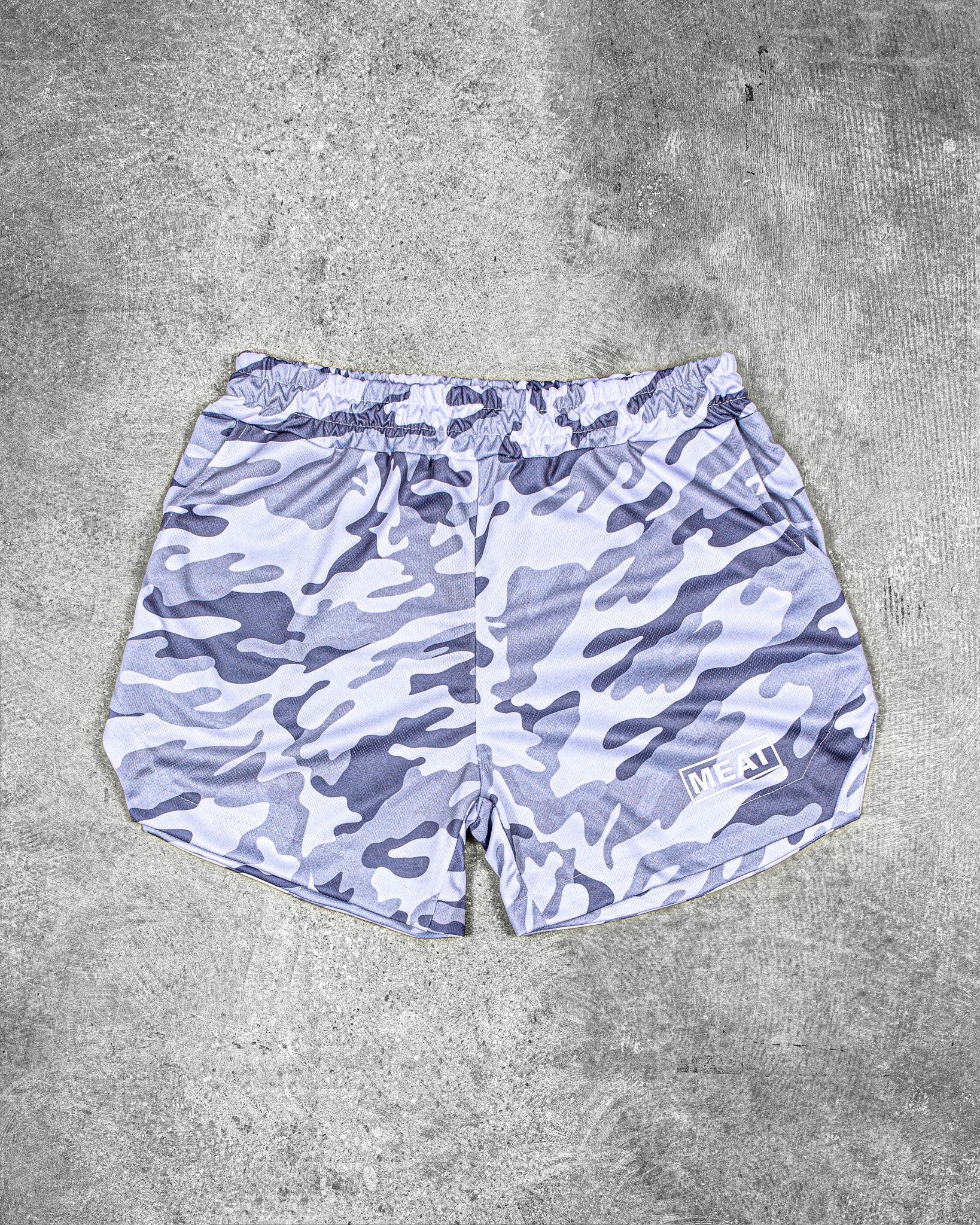 LIFTING SHORTS - CAMO WHITE