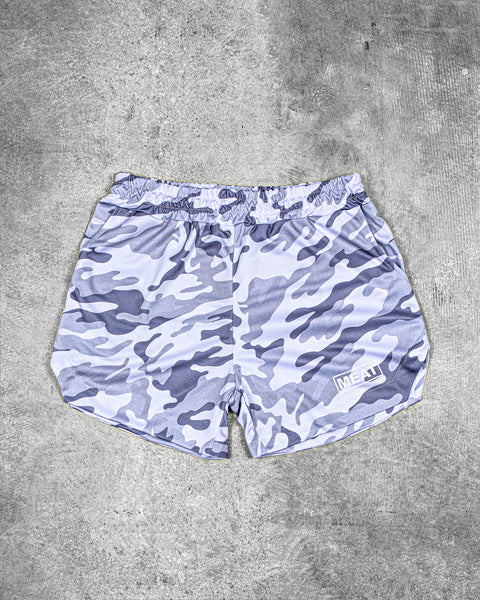 LIFTING SHORTS - CAMO WHITE
