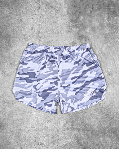 LIFTING SHORTS - CAMO WHITE