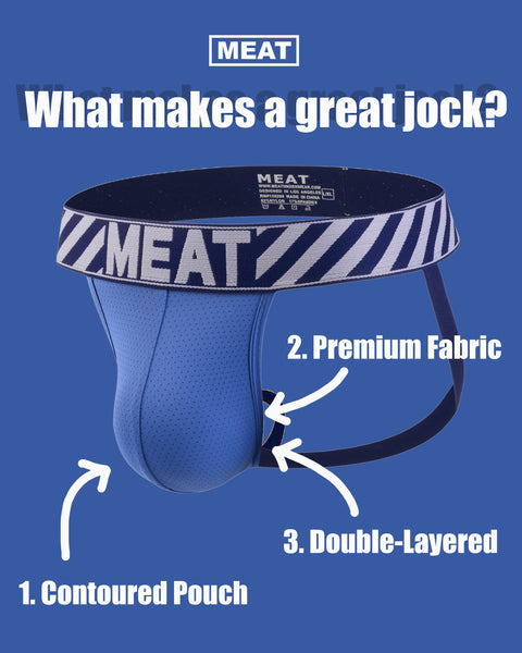 SPORTY PERFORMANCE JOCK - ASH BLUE