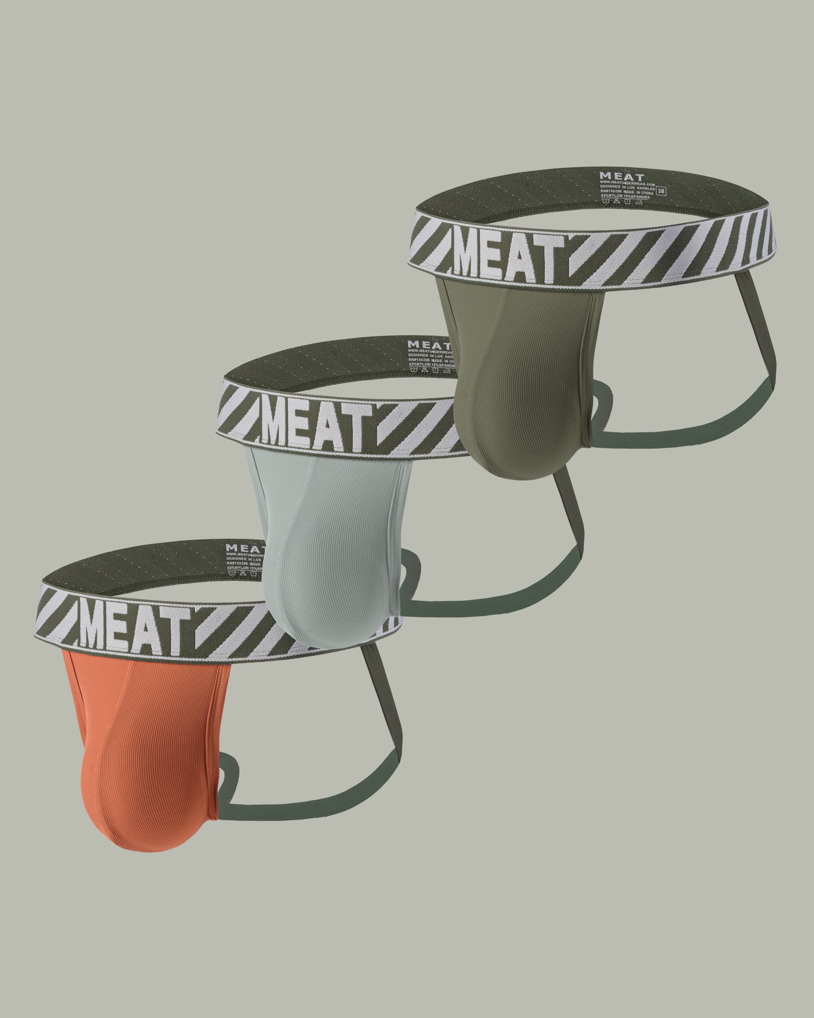 THREE (3) PACK SPORTY PERFORMANCE JOCKS - DEEP WOOD