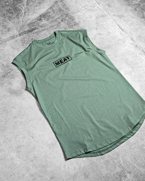 CUTOFF MUSCLE TEE - CLUB / FOREST GREEN