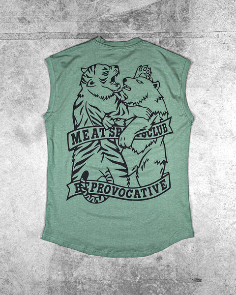 CUTOFF MUSCLE TEE - CLUB / FOREST GREEN