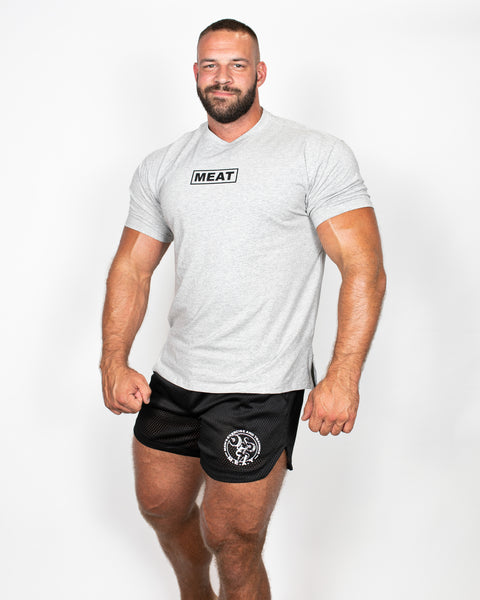 OVERSIZED TRAINING TEE - PRIMEBEEF / HEATHER GREY