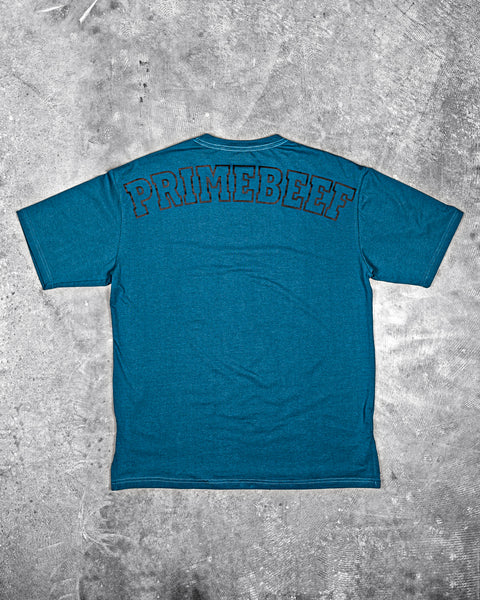 OVERSIZED TRAINING TEE – PRIMEBEEF / TEAL BLUE