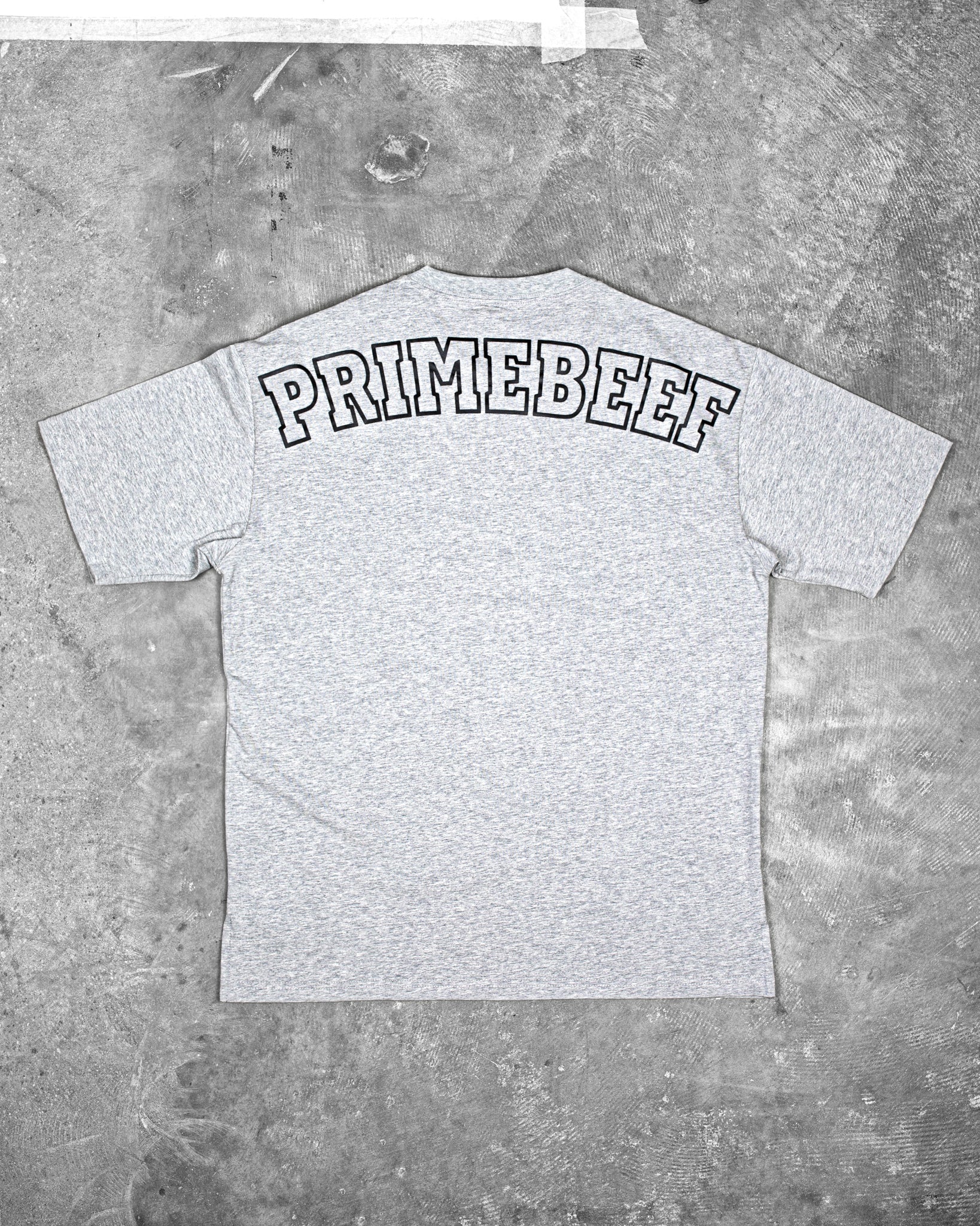 OVERSIZED TRAINING TEE - PRIMEBEEF / HEATHER GREY
