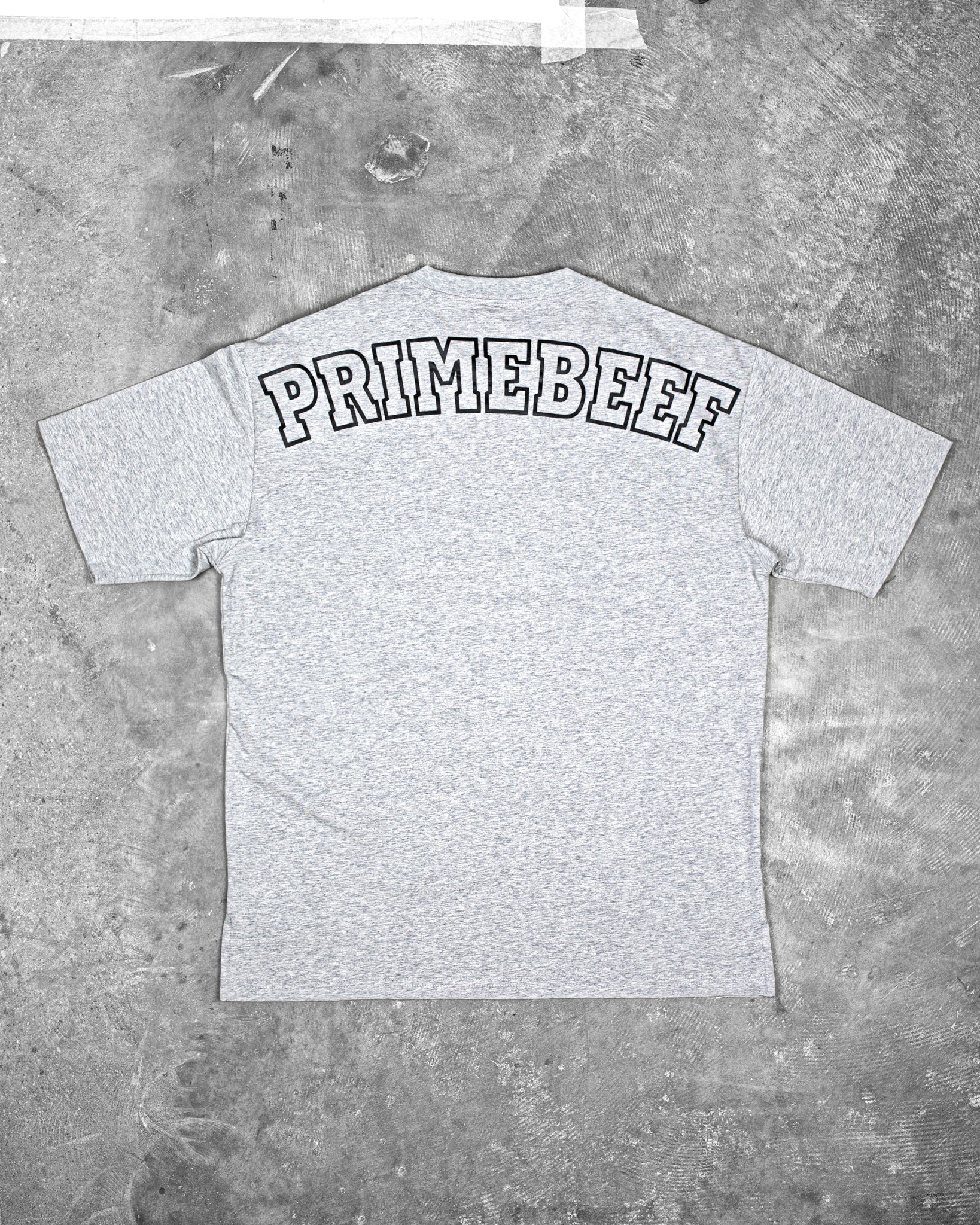 OVERSIZED TRAINING TEE – PRIMEBEEF / HEATHER GREY