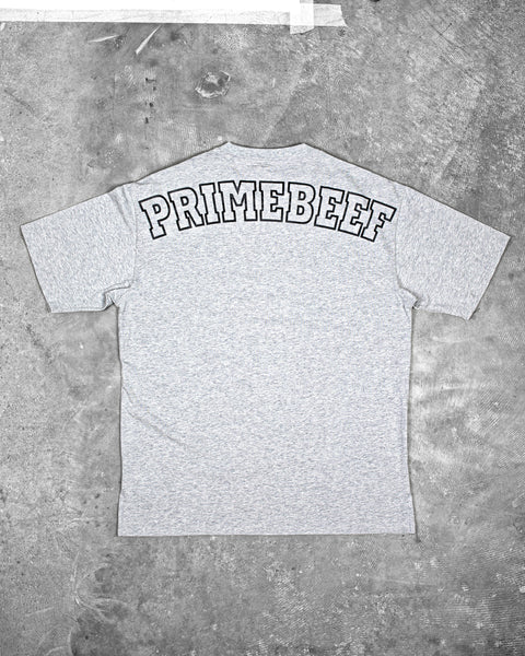 OVERSIZED TRAINING TEE - PRIMEBEEF / HEATHER GREY