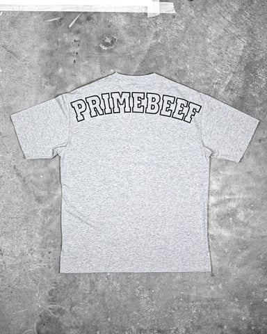 OVERSIZED TRAINING TEE - PRIMEBEEF / HEATHER GREY