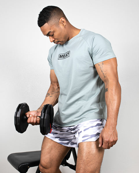 TAPERED TRAINING TEE – CLASSIC / CERULEAN BLUE
