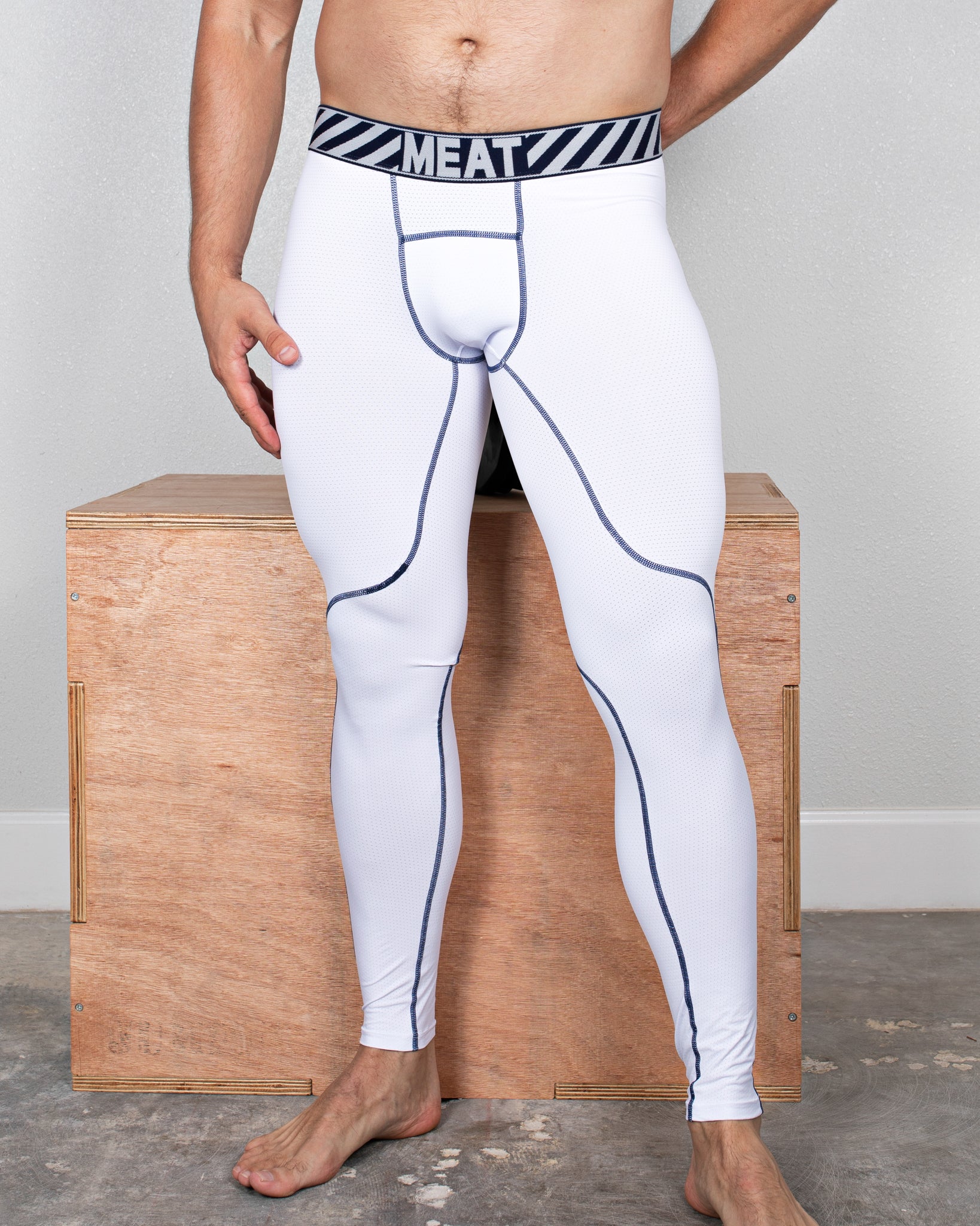 BASELAYER LEGGINGS – MESH / WHITE