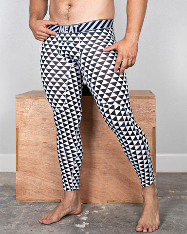 COMPRESSION LEGGING - CHECKERED BLACK