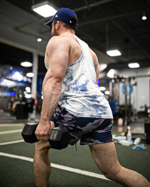 FLAT-BOTTOM TRAINING STRINGER - TIE-DYE DARK BLUE