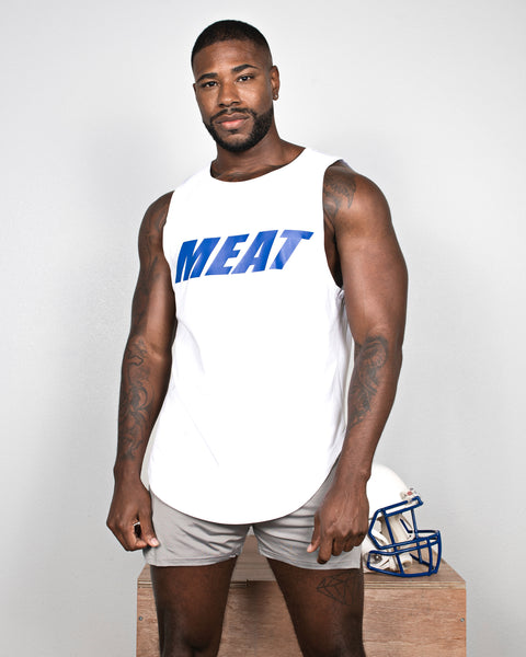 LOOSE-FIT MUSCLE TANK - ITALIC / WHITE