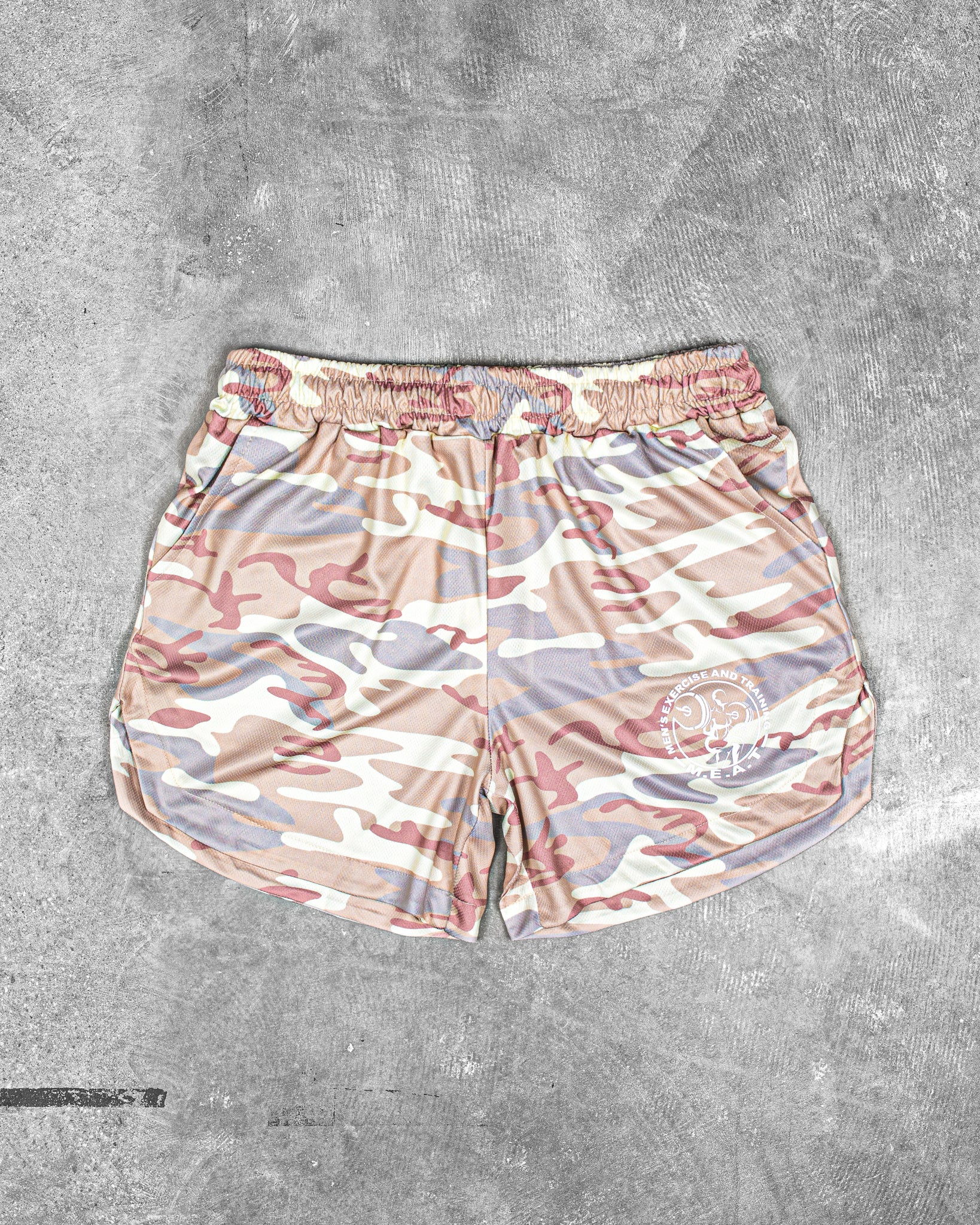 LIFTING SHORTS – PRINT / CAMO CEMENTBROWN