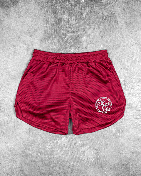 LIFTING SHORTS – MESH / RED