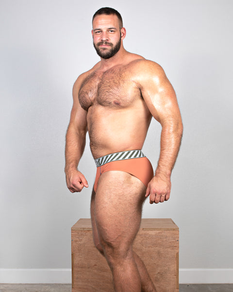 SPORTY PERFORMANCE BRIEF - RIBBED / TERRA RED