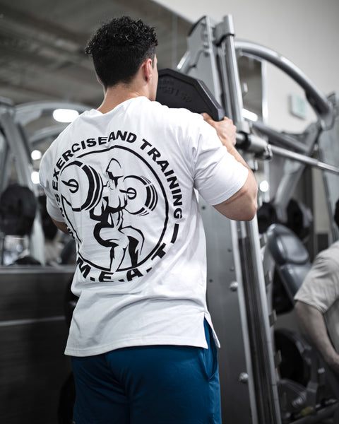RELAXED FIT TRAINING TEE – HERITAGE / WHITE