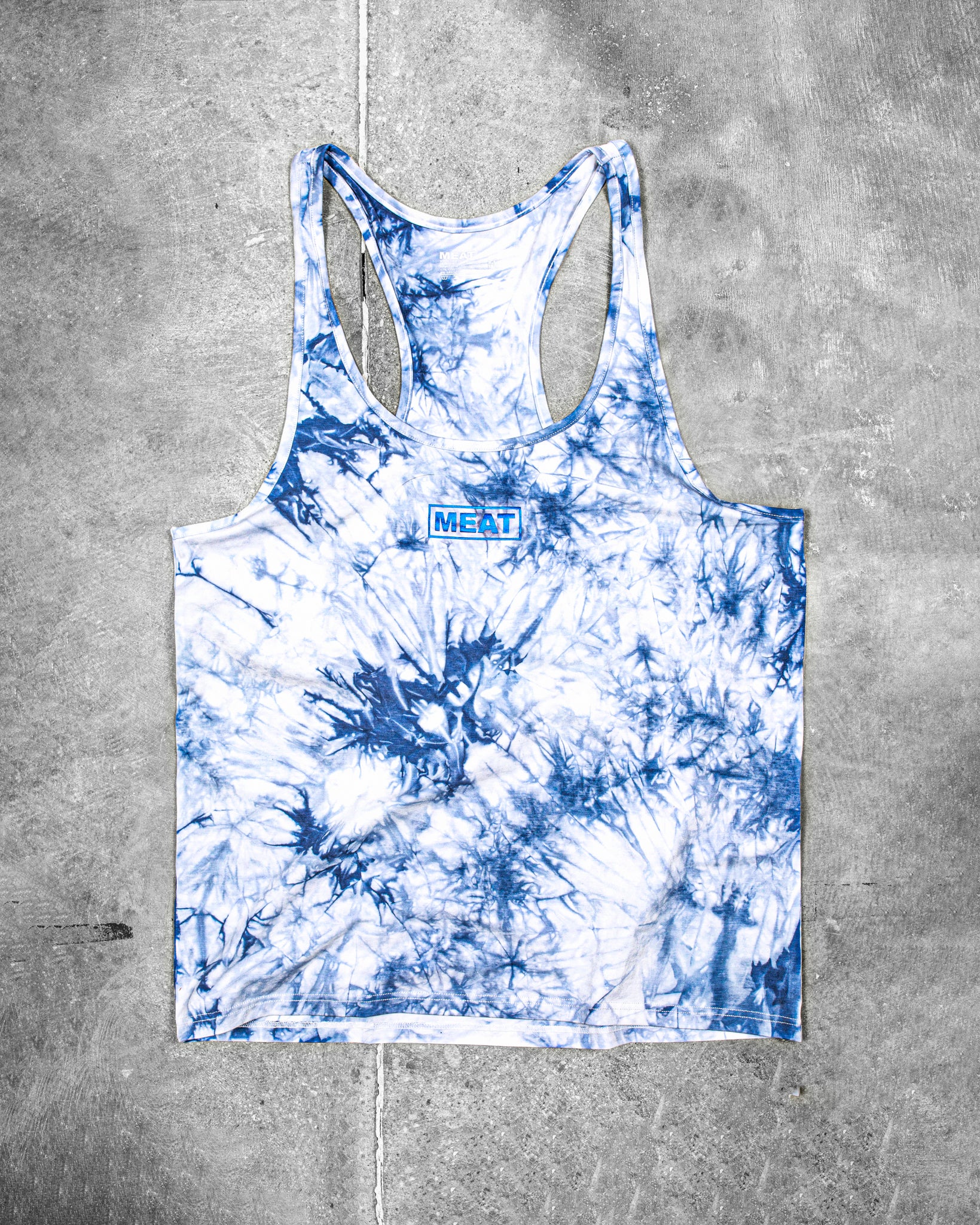 FLATBOTTOM STRINGER – PRINT / TIEDYE NAVY BLUE